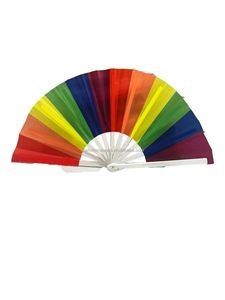High Quality Traditional Rainbow Bridal Hand Fan Carved Music and Promotion Style for Halloween Souvenir - Product Image 2