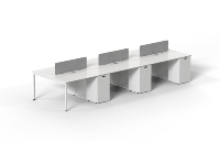 Poste de travail de bureau durable ATWOKA pour les espaces ouverts, tables de travail pour les environnements de travail collaboratifs