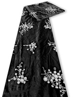 Tissu en velours gris de haute qualité avec paillettes, tissu en velours à motifs flocons de neige, tissu en dentelle à paillettes pour robe de femme