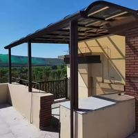 Lamelles métalliques auvent persienne de pont panneau solaire pergola en aluminium à persienne de gazebo revêtue de poudre pour fenêtre