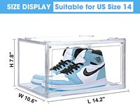 Boîtes à chaussures en acrylique empilables, boîtes à baskets spéciales pour chaussures de sport haut de gamme, boîte de présentation entièrement transparente à 360 degrés avec aimant