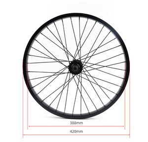 WS017 20インチ アルミ合金ホイールセット 120ノッチ ハブ 右/左ドライブ BMX用 軽量ホイール - Product Image 3