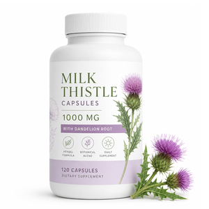 Cápsulas de Extracto de Cardo Mariano Herbal Natural, Antioxidante, para el Apoyo del Hígado y el Sistema Inmunológico en Adultos - Product Image 1