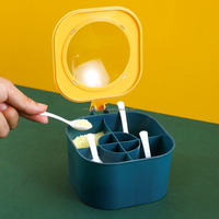 Boîtes à épices multifonctionnelles, pots à condiments, boîtes de rangement pour aliments de cuisine, pots à épices en plastique, contenants à épices avec cuillère