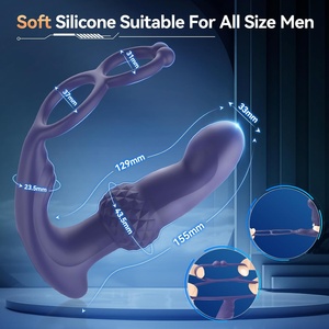 Masajeador de Próstata, Vibrador Anal con Movimiento de Empuje, Recargable, 7 Modos, Resistente al Agua IPX7, Control Remoto, Anillo para Pene, Tapón Anal, Punto P, Masculino - Product Image 4