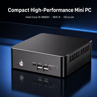 Mini PC de jeu puissant Intel I9-9880H avec double SSD M.2 pour le jeu et le bureau, mini PC barebone pour une utilisation 24h/24 et 7j/7