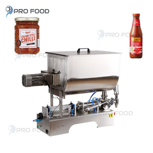 เครื่องบรรจุซอสบาร์บีคิวกึ่งอัตโนมัติอุปกรณ์บรรจุขวดซอสมะเขือเทศ/มายองเนส/แยม/ซอสพริก/น้ำผึ้งพร้อมถังผสม - Product Image 2