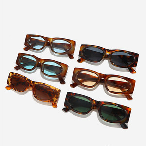 Lunettes de soleil carrées vintage à petite monture avec logo personnalisé 2026, protection UV400, imprimé léopard, pour hommes et femmes - Product Image 5