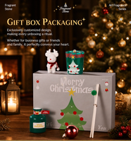 Coffret Cadeau de Noël de Luxe à Marque Privée, Diffuseur de Roseaux et Bougie Parfumée Faits Main Écologiques, Meilleures Ventes