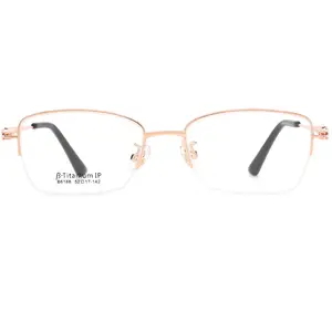 Beta Titanium IP Kacamata Bingkai Setengah untuk Wanita