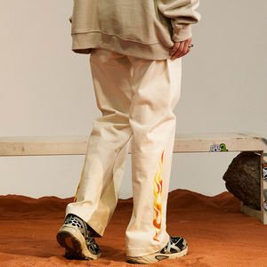 Pantalon de survêtement ample et large pour homme, en coton 100 %, 500 g/m², décontracté, coupe mi-longue, sur mesure, fabriqué par le fabricant - Product Image 4