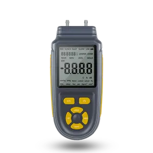 High Precision Digital Dual-port Manometer Differential Air Pressure Gauges Tester 10 Units of Measurement