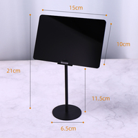 Présentoir de Table Rectangulaire Multifonctionnel en Métal Noir Effaçable (Hauteurs Multiples) - Support de Menu Durable et Lavable