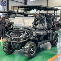 Voiturette de golf électrique 6 places CAMP, batterie lithium 72V, panneau solaire, buggy tout-terrain pour hôtel, complexe hôtelier, camping