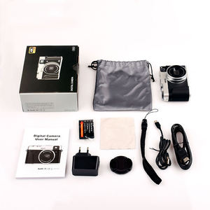 Cámara Digital con Textura de Cuero, Lente de Enfoque Automático F2.2, Zoom Digital 16X, Visor Ultra HD 4K, Cámara para Vlogs de Estudiantes - Product Image 4