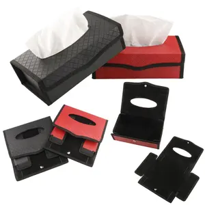 Anjuny Visor Tissue Holder Car Tissue Holder for Car PU Leather Tissue Box Holder for Car Sun Visor & Seat Back