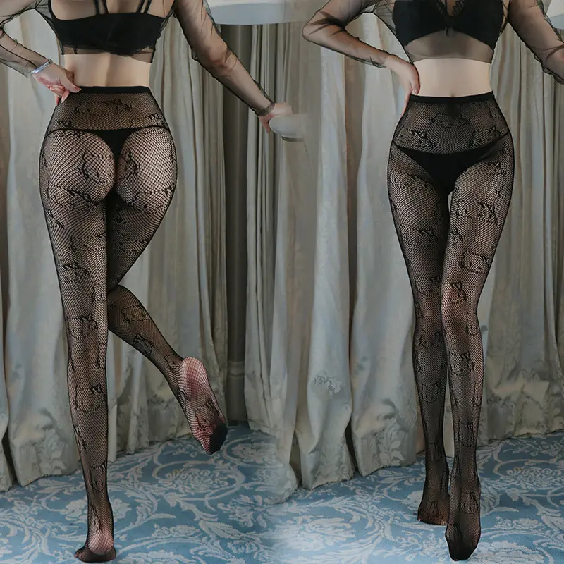Nieuwste Ontwerp Sexy Vrouwen Nylon Leggings Groothandel Sensuele Bloemen Verleiding Transparante Ademend Panty Sexy Vrouwen Panty