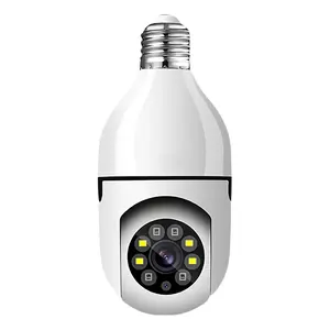 Smart home lampadina lampada wifi 2MP fotocamera 360 gradi pnaoramic wireless IR Security VR CCTV camera