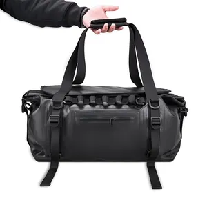 Kamp yürüyüş seyahat için 60L büyük boy PVC branda IPX6 su geçirmez kuru sırt çantası spor çantası