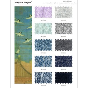 Filato di Velluto di Giada Rongrun Autentico 1/3.5 Count, Miscela di <span class=keywords><strong>Cashmere</strong></span> (75% <span class=keywords><strong>Cashmere</strong></span> 25% Seta di Gelso) con Paillettes per Prodotti Lavorati a Maglia - Product Image 4