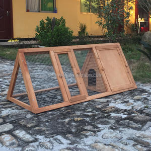 SDR005 di lusso moderno in legno A-Frame Pet House modello solido piccolo animale Hutch con corsa esterna per gatti e conigli - Product Image 5