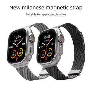สายแม่เหล็กคู่สแตนเลสแบบมิลานเข้ากันได้กับ <span class=keywords><strong>Apple</strong></span> <span class=keywords><strong>Watch</strong></span> Series <span class=keywords><strong>8</strong></span> 9 10 - Product Image 1