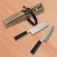 VUINO Grosir Tas Pisau Saku Kulit Kanvas Tahan Lama Tas Pisau Koki Roll