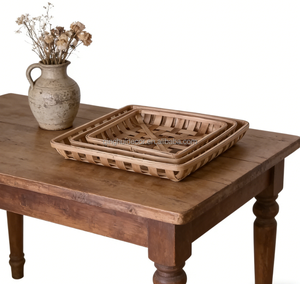 Set di 3 Cesti/Vassoi in Trucioli di Legno per Conservazione e Essiccazione del Tabacco, Produzione Industriale - Product Image 4
