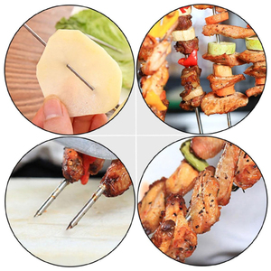 Brochetas para Carne para Barbacoa al Aire Libre, 6 Piezas, Brochetas Reutilizables de Acero Inoxidable para Parrilla, Brochetas para Kebab - Product Image 4