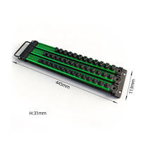 Nouveau support magnétique en alliage d'aluminium pour embouts, organiseur vert pour embouts de tournevis pour rangement dans une boîte à outils