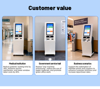 Kiosque de libre-service portable sur pied, personnalisé OEM, pour les contrôles de santé, terminal de banque 24h/24 pour centre commercial avec roues
