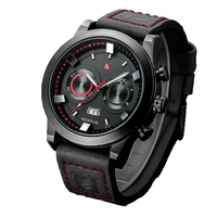 NS Never Stop N904 Nouvelle Arrivée Montre Homme Tendance en Cuir à Quartz Étanche avec Aiguilles Lumineuses
