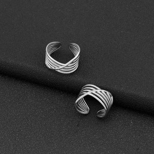2026 Extremely Simple Style Open <b>Adjustable</b> <b>Ring</b> Popular Design Unisex's Stainless Steel <b>Rings</b> Fashionable Jewelry Wholesale - Product Image 2