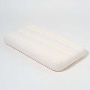 Lit gonflable en PVC avec revêtement floqué 160*120*90 CM couleur beige pour enfants, pour dormir à l'intérieur de la chambre et en camping en plein air - Product Image 5