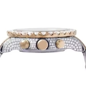 Reloj de Moda con Diamantes Cultivados en Laboratorio, Caja de Acero Inoxidable y Cuarzo, Esfera de 41 mm, Botón de Presión, Cierre Oculto, Edición Limitada para Reventa - Product Image 3