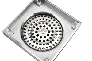 Escurridor <span class=keywords><strong>de</strong></span> latón para suelo <span class=keywords><strong>de</strong></span> ducha, escurridor <span class=keywords><strong>de</strong></span> suelo cuadrado, sifón para baño y ducha - Product Image 4