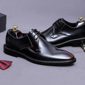 Latest Italian Mens Dress Shoes All Genuine Leather Oxford Shoes for Business Office Big Size - Product Image 5