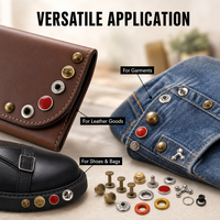 Œillets métalliques colorés en deux parties pour sacs, chaussures, toiles et projets de bricolage