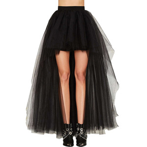 Jupes asymétriques personnalisées en gros pour femmes, jupes longues en tulle noir de haute qualité pour adultes et jeunes filles, jupes tutu de ballet pour femmes - Product Image 5