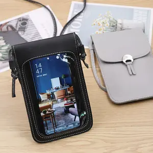 2021 yeni varış şeffaf dokunmatik ekran cep telefonu omuzdan askili çanta Crossbody telefon kartı tutucu cep telefonu çantası