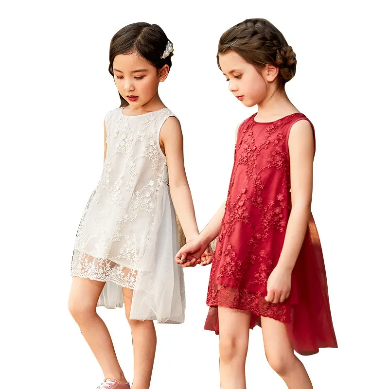Prodotti innovativi per l'importazione Western Short Front Long Back Sparkly Kids Dresses acquisto diretto dalla fabbrica cinese