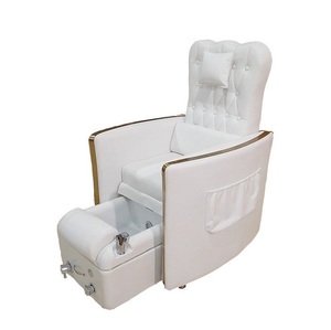 Chaise de pédicure de luxe moderne en bois massif, nouveau design, mobilier de salon avec finition vernie pour manucure et massage des pieds - Product Image 5