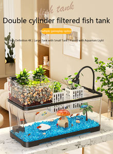 Aquário de Mesa para Sala de Estar com Ecossistema 2026 Novo Paisagismo para Casa com Luz Transparente e Filtro de Oxigênio Duplo - Product Image 2