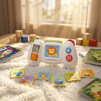 RS HE0554 Machine à cartes flash, Jouet éducatif, Console de jeu à insertion de cartes, Lecteur de cognition, Machine d'apprentissage précoce, Jouets pour 0-24 mois