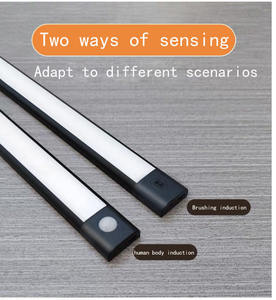 <span class=keywords><strong>Luce</strong></span> <span class=keywords><strong>LED</strong></span> Moderna per <span class=keywords><strong>Armadio</strong></span> 30/40/50/60cm con Sensore di Movimento Ultra Sottile <span class=keywords><strong>Ricaricabile</strong></span> USB Illuminazione Superiore per Cucina Camera da Letto Guardaroba - Product Image 6