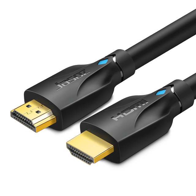 Jasoz 8K for 2.1 Coaxial Video Cable 1.5m/2m Gold Plated Braid PVC Jacket for Monitor & Microphone 4K Resolution Box Packaging