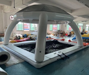 Offre Spéciale équipement <span class=keywords><strong>de</strong></span> divertissement aquatique, plate-forme gonflable <span class=keywords><strong>de</strong></span> loisirs aquatiques, île flottante gonflable avec tente - Product Image 3