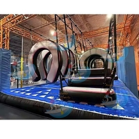 Parcours d'obstacles réglable pour enfants, ensemble de défi Ninja avec mur d'escalade pour aire de jeux en plein air