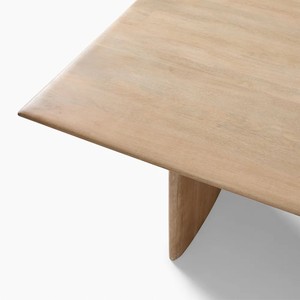 Ensemble de table à manger rectangulaire moderne de 72 "86" en bois de chêne massif 6 meubles de salle à manger de 8 places - Product Image 4