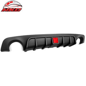 ลิ้นกันชนหลังสำหรับ Infiniti Q50 2018-2024 สีดำด้าน ไฟเบรก LED ดิฟฟิวเซอร์ PP อุปกรณ์ตกแต่งรถยนต์ - Product Image 1